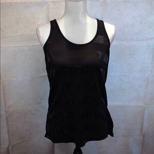 C & C California Black Sequin Stripe Tank
